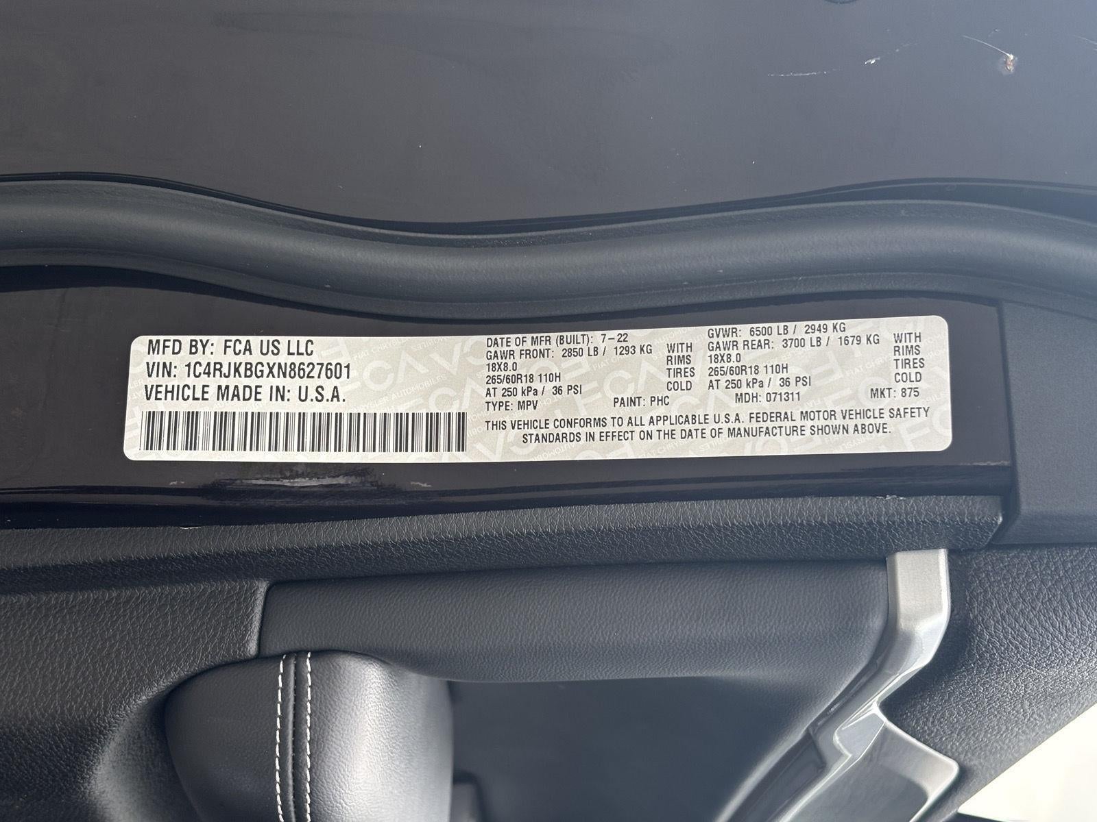 2022 Jeep Grand Cherokee L Limited 4x4