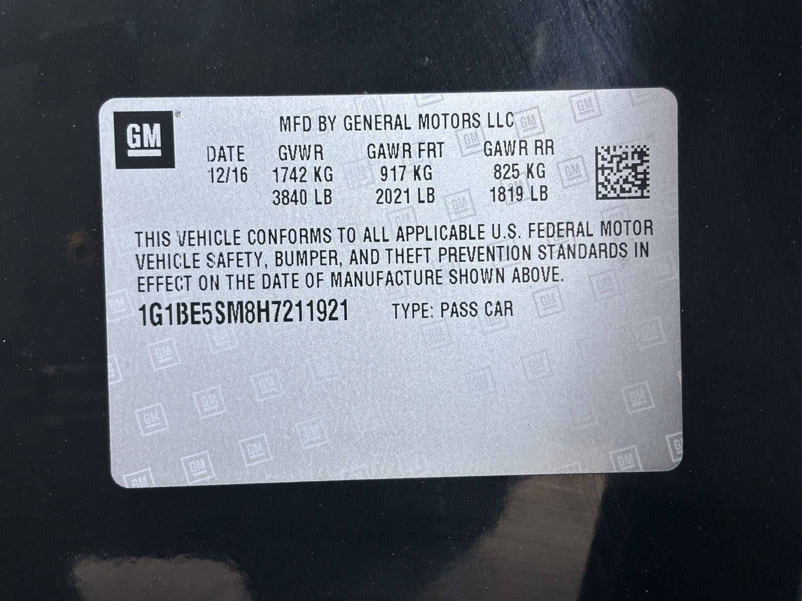 2017 Chevrolet Cruze LT