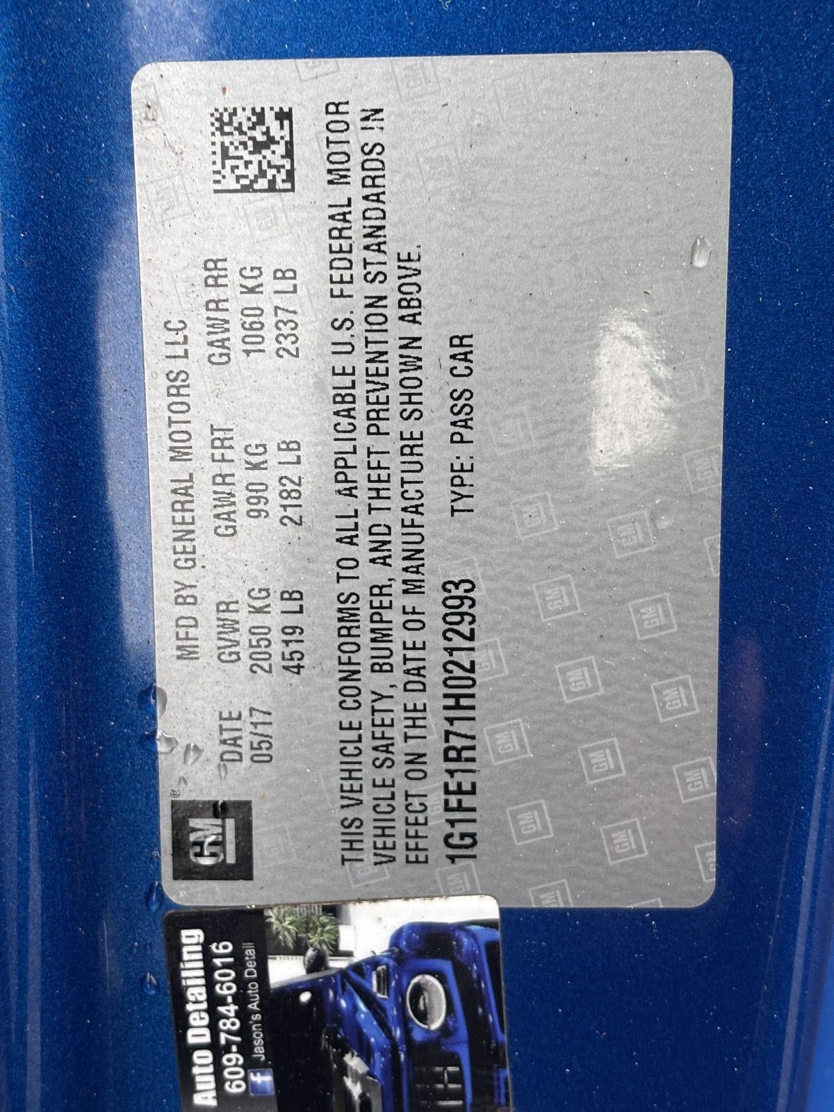 2017 Chevrolet Camaro 1SS