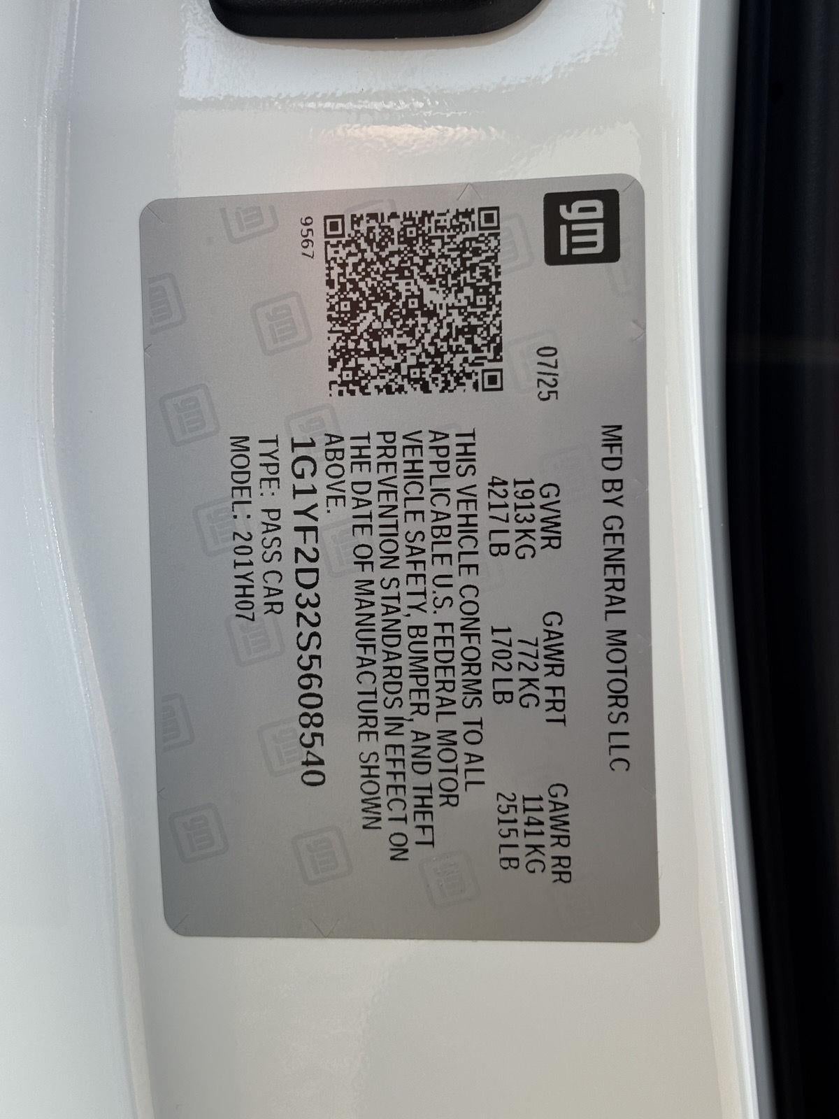 2025 Chevrolet Corvette Z06 3LZ