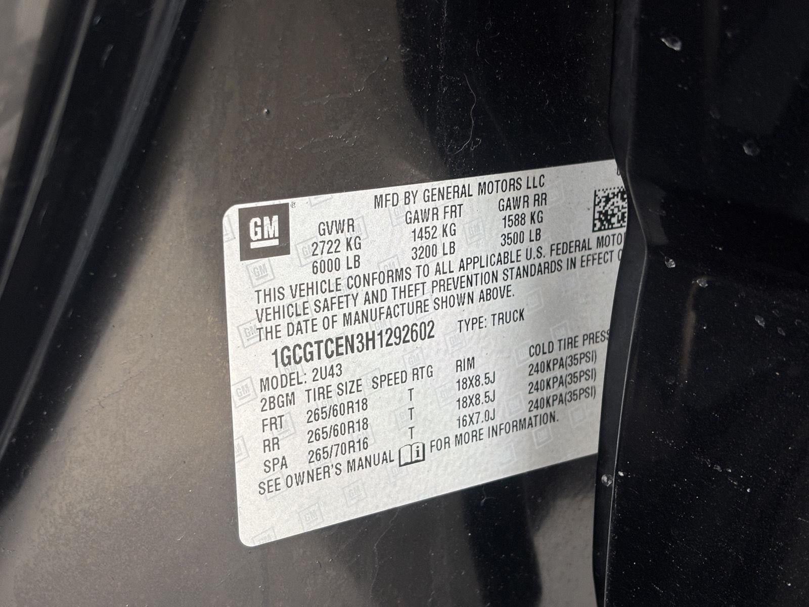 2017 Chevrolet Colorado 4WD LT