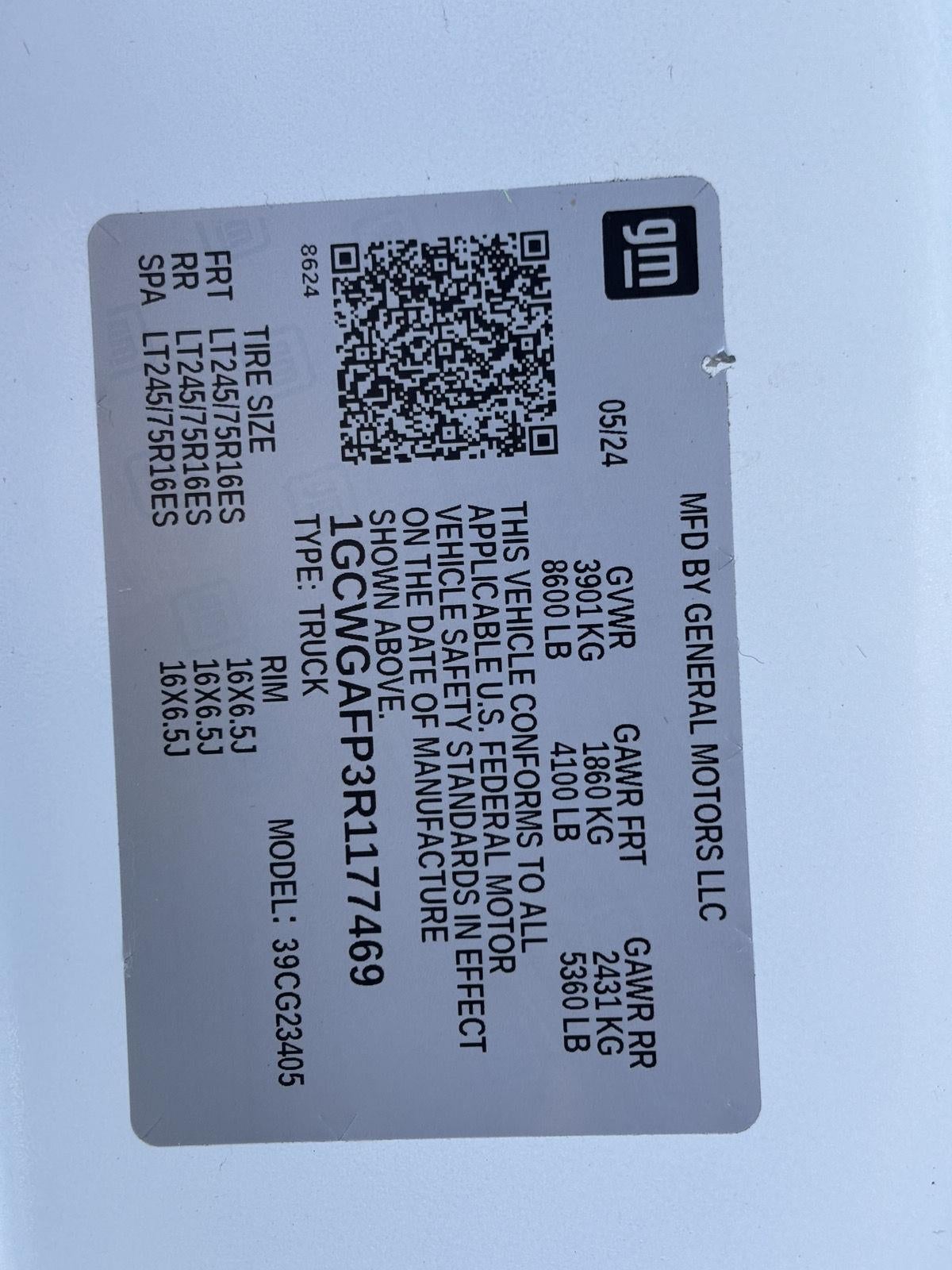 2024 Chevrolet Express Cargo 2500 WT