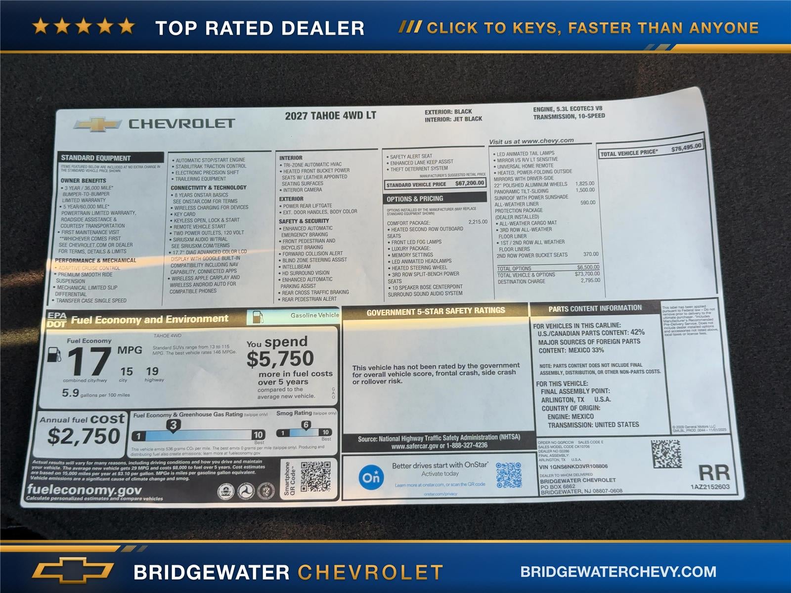 2027 Chevrolet Tahoe LT