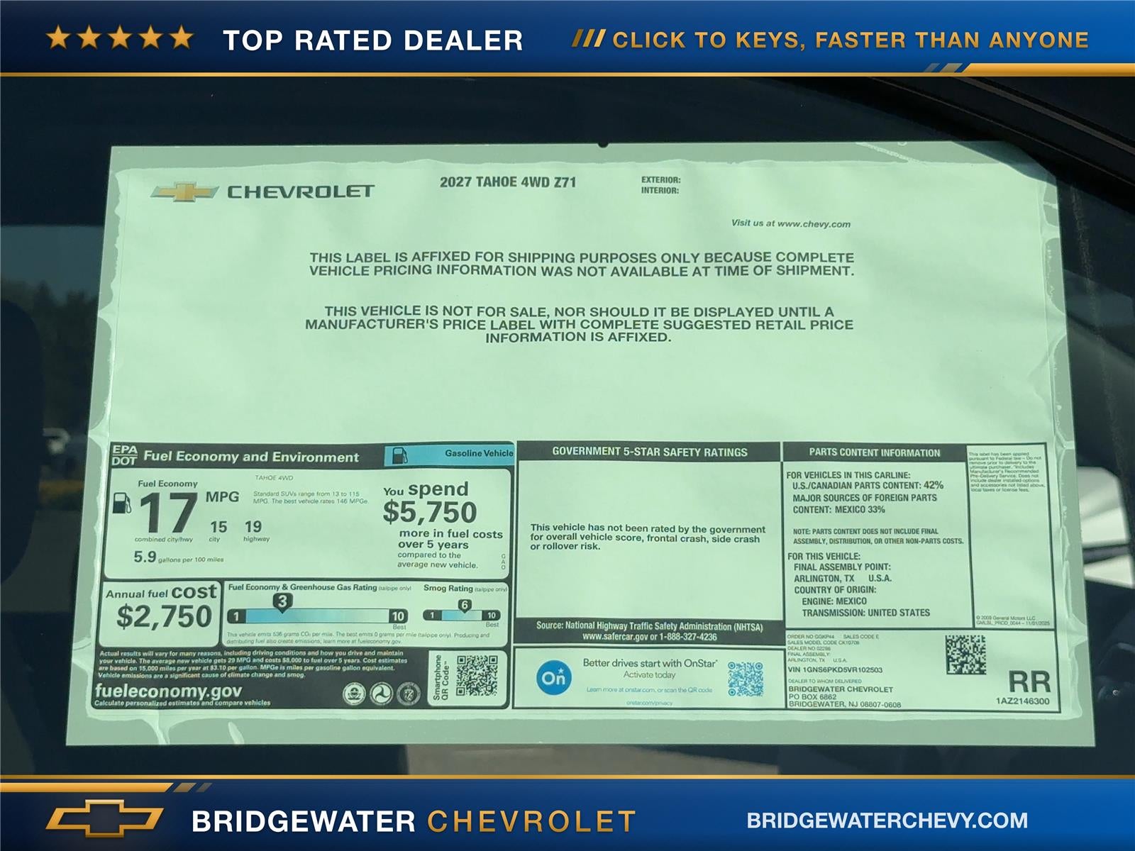 2027 Chevrolet Tahoe Z71