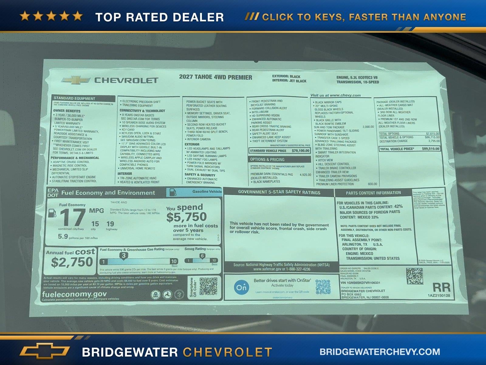 2027 Chevrolet Tahoe Premier