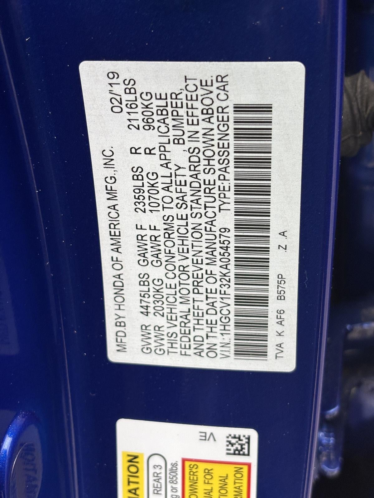 2019 Honda Accord Sport