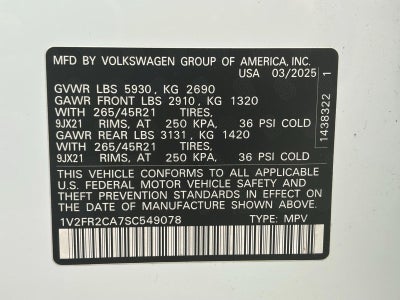 2025 Volkswagen Atlas 2.0T SEL Premium R-Line