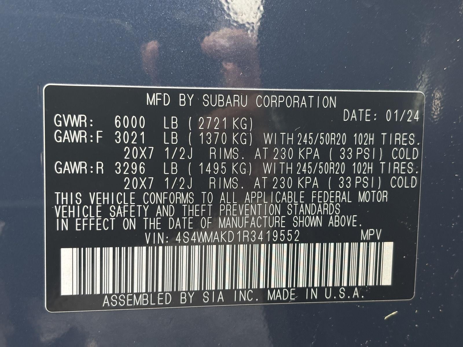 2024 Subaru Ascent Onyx Edition Limited 7-Passenger