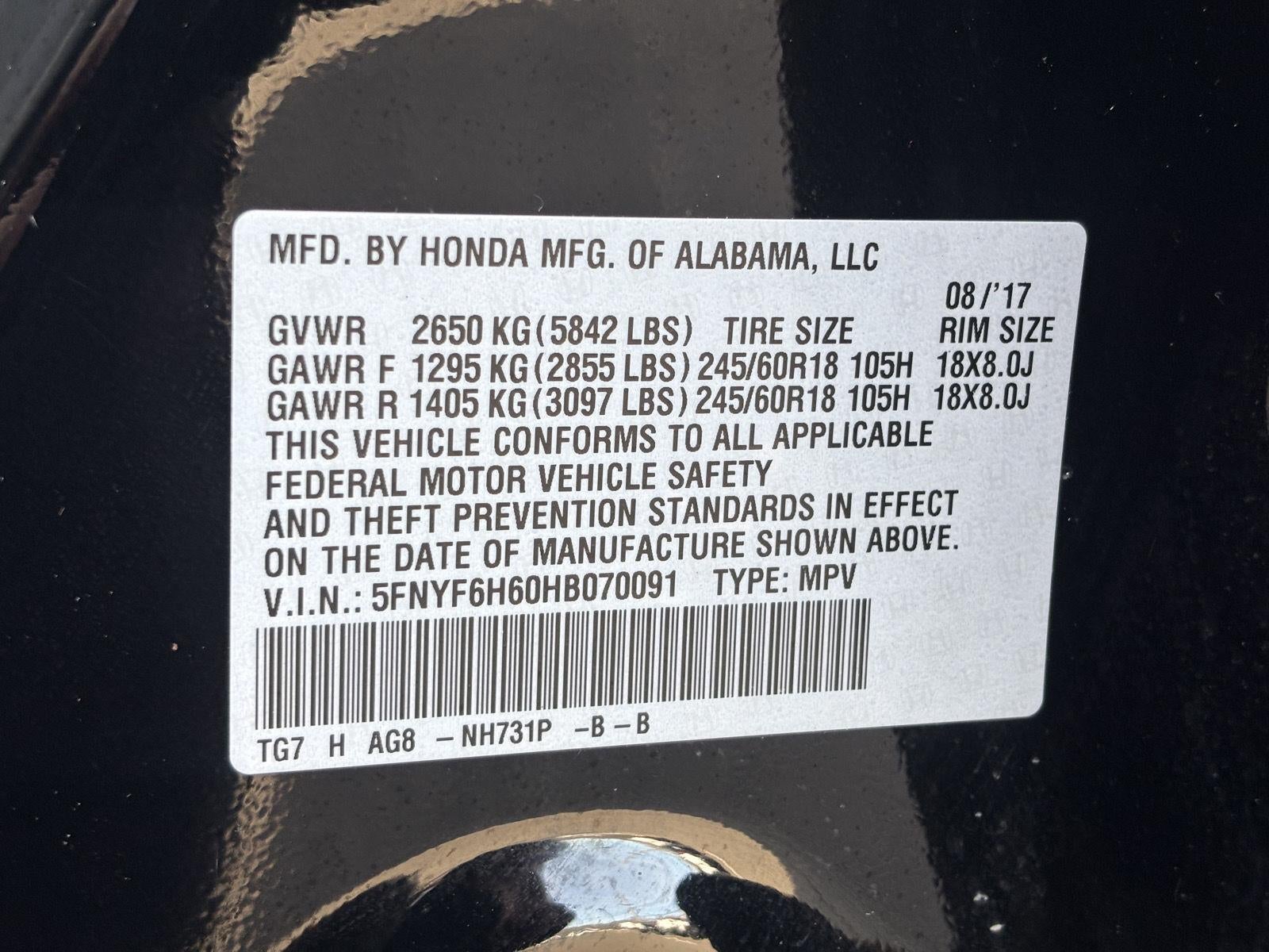 2017 Honda Pilot EX-L