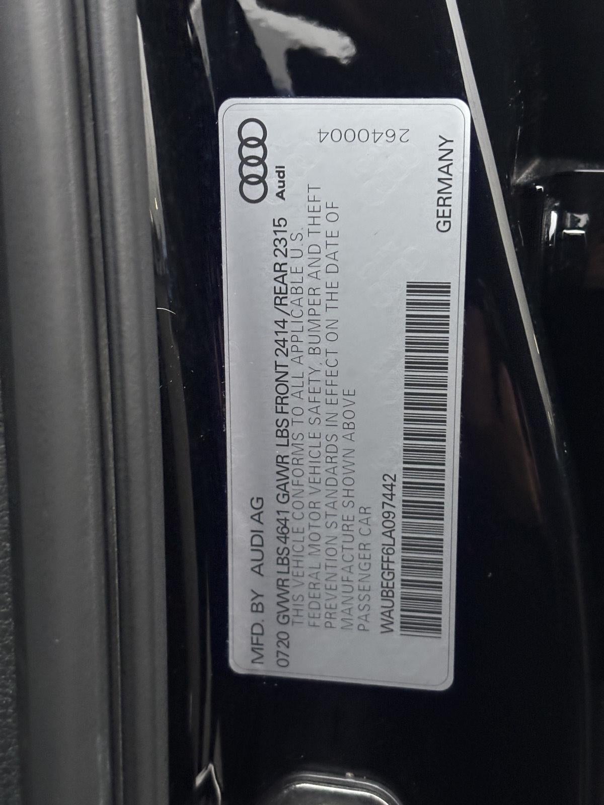 2020 Audi A3 Premium 45 TFSI S line quattro S tronic