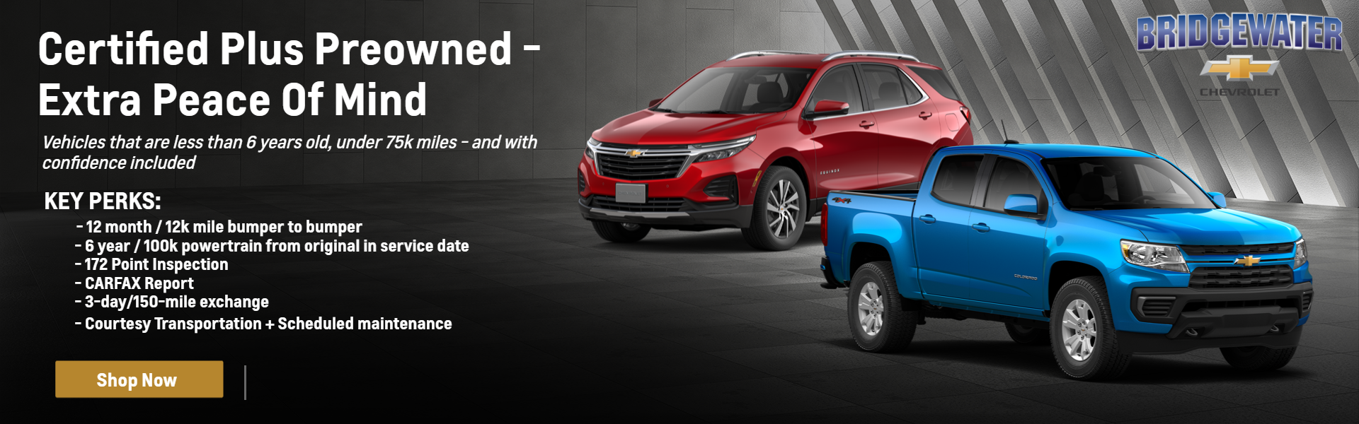 Red Trailblazer and Blue Colorado on grey and black gradient